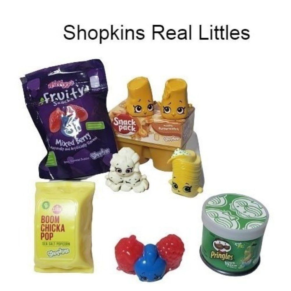 Shopkins Real Littles Minis Foodies Snacks Mini Figures Toy Bundle NWOT